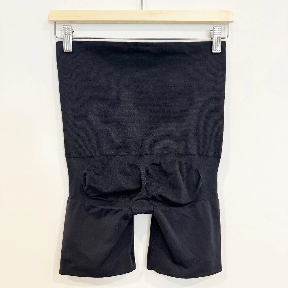 Spanx Shaping High Waist Shapewear Shorts Tummy Control Black Plus Size 1X